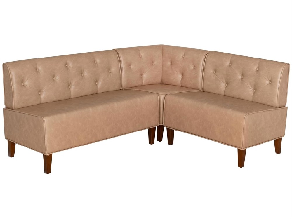 L-shaped bench seating for restaurants