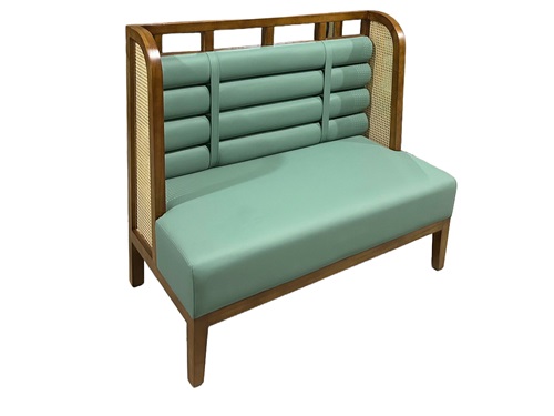 Mint Green Upholstered Bench for Restaurant Booth Seating