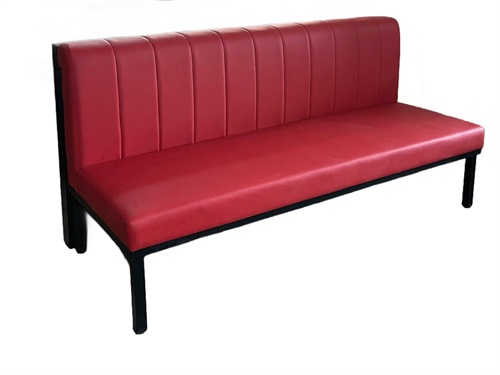 Modern Red Leather Bar Booth Seating | Durable and Comfortable Bar Bench