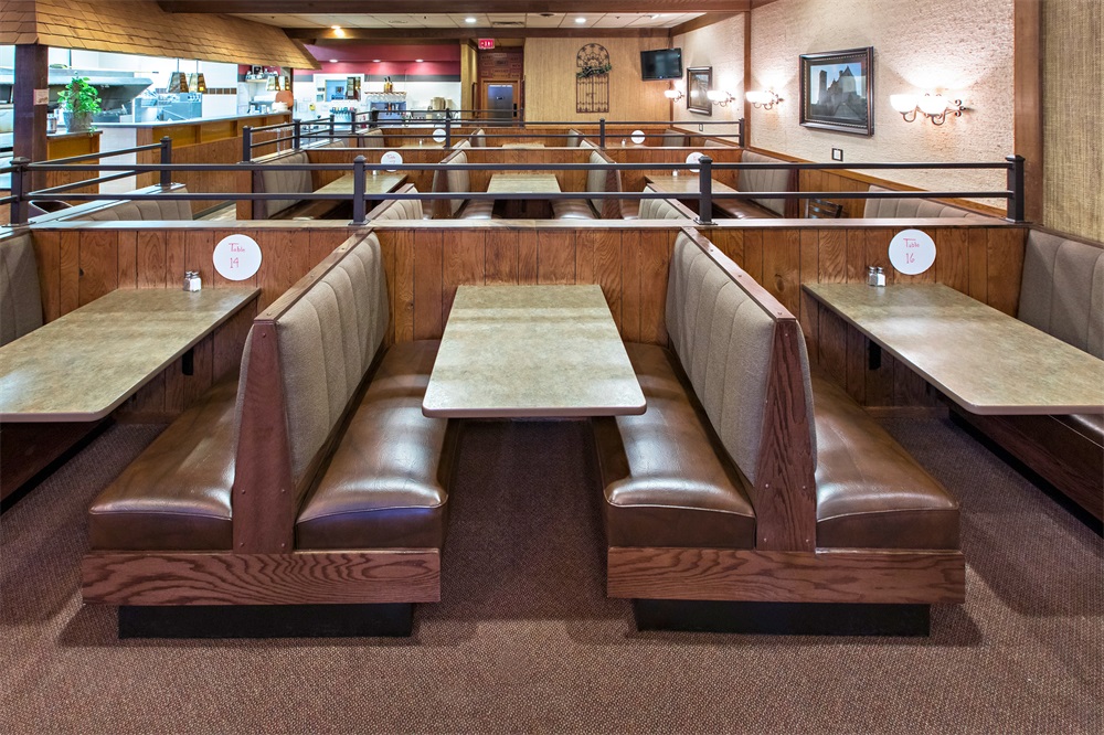 upholstered booth seating