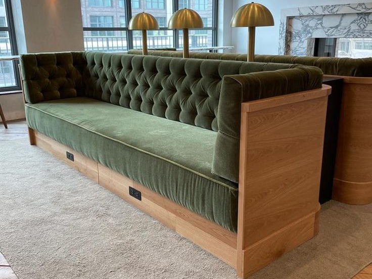 Comfortable lounge seating in a trendy nightclub