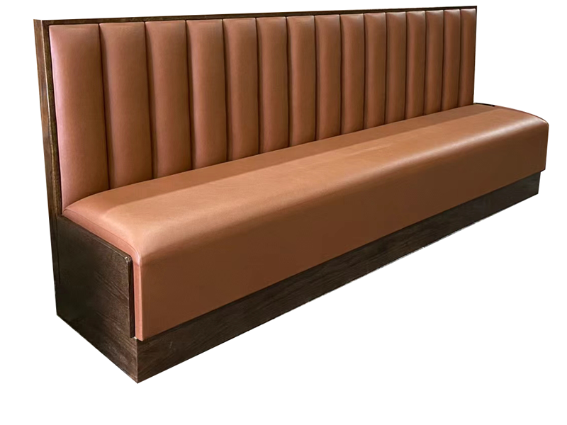 Durable Restaurant Booth Seating – Custom Leather Banquette for BBQ & Diners