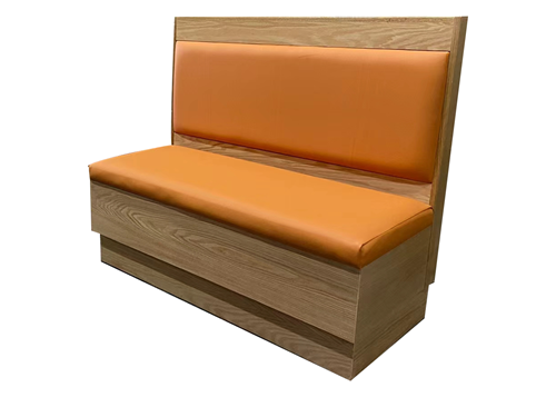 Hot Pot Restaurant Booth Seating | Wooden Upholstered Dining Bench