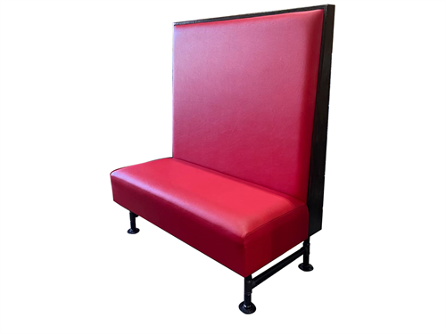 Durable Commercial Restaurant Booth | Red Vinyl High Back Banquette Seating