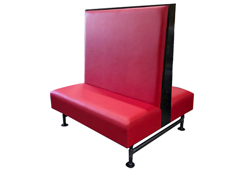 Commercial Double-Sided Restaurant Booth Seating – Upholstered Vinyl Diner Banquette with Metal Frame