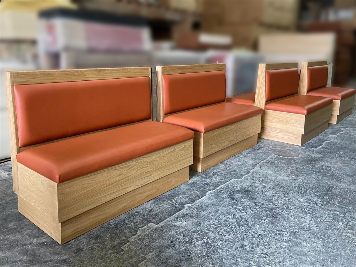 Custom Restaurant Booth Seating – Sturdy Wooden Frame & Comfortable Upholstered Cushion for Commercial Use