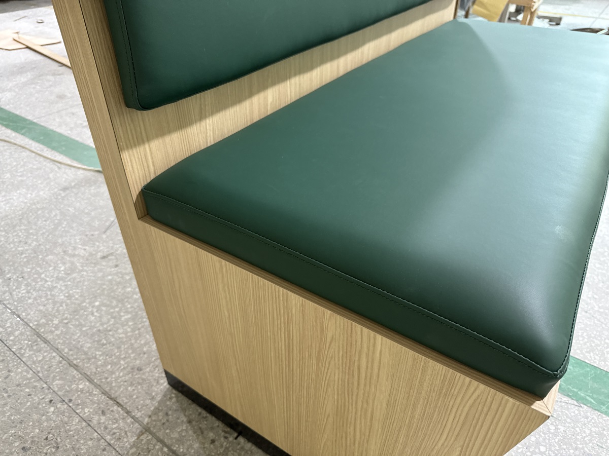 Custom Wooden Frame Restaurant Booth Seating.