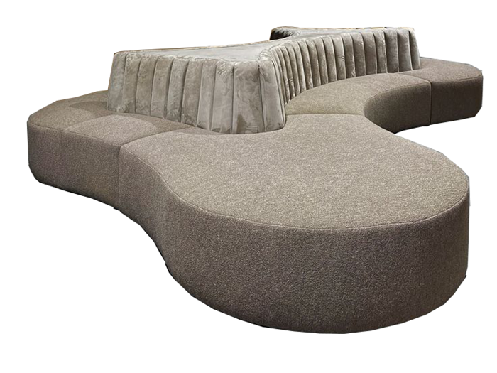 Luxury Modern Modular Curved Sofa for Clubs | Custom Commercial Space Lounge Seating