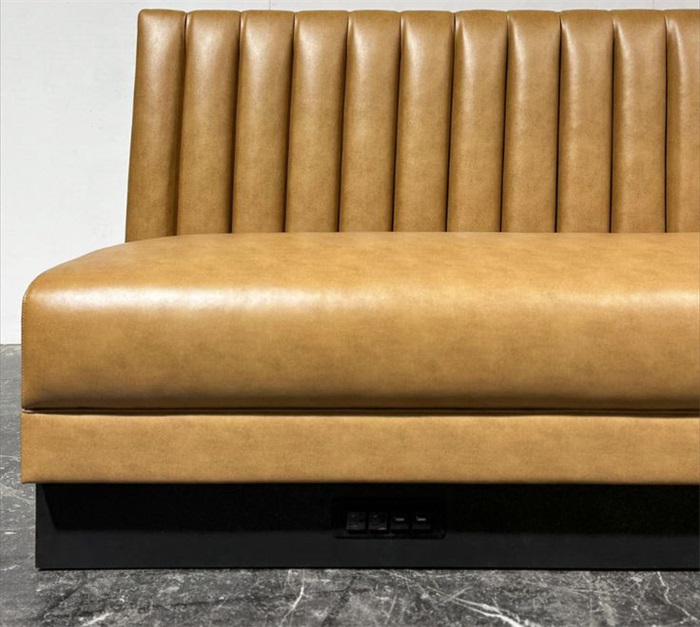 Upholstered booth seating