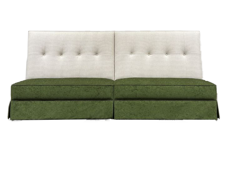 Luxury Commercial Hotel Tufted Banquette: Durable Plush Green Velvet Cushion Booth Seating