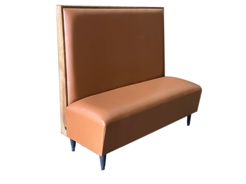 Custom Leather Restaurant Booth with High Back – Modern Commercial Dining Seating