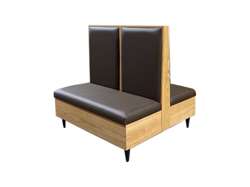 Double-Sided Booth for Cafes/Bar - Stylish High-Back Padded Seating